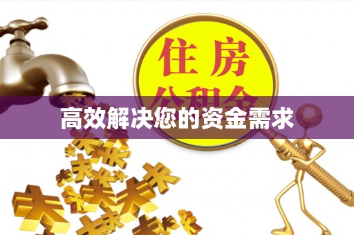 隆昌高效解决您的资金需求