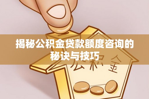 隆昌揭秘公积金贷款额度咨询的秘诀与技巧