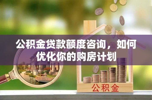 隆昌公积金贷款额度咨询，如何优化你的购房计划