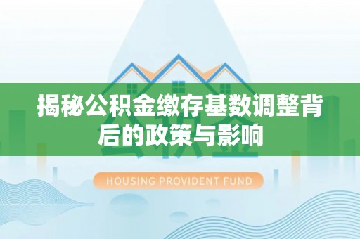 隆昌揭秘公积金缴存基数调整背后的政策与影响