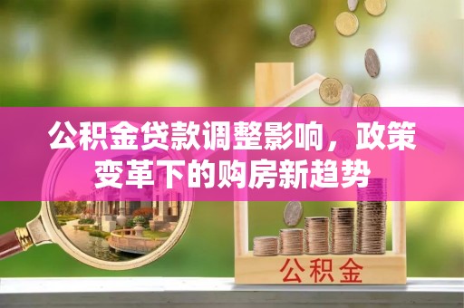 隆昌公积金贷款调整影响，政策变革下的购房新趋势